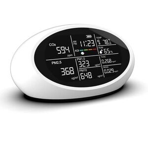 12-in-1 Air Quality Monitor Indoor, Portable Air Quality Monitor, CO2 PM1.0 HCHO